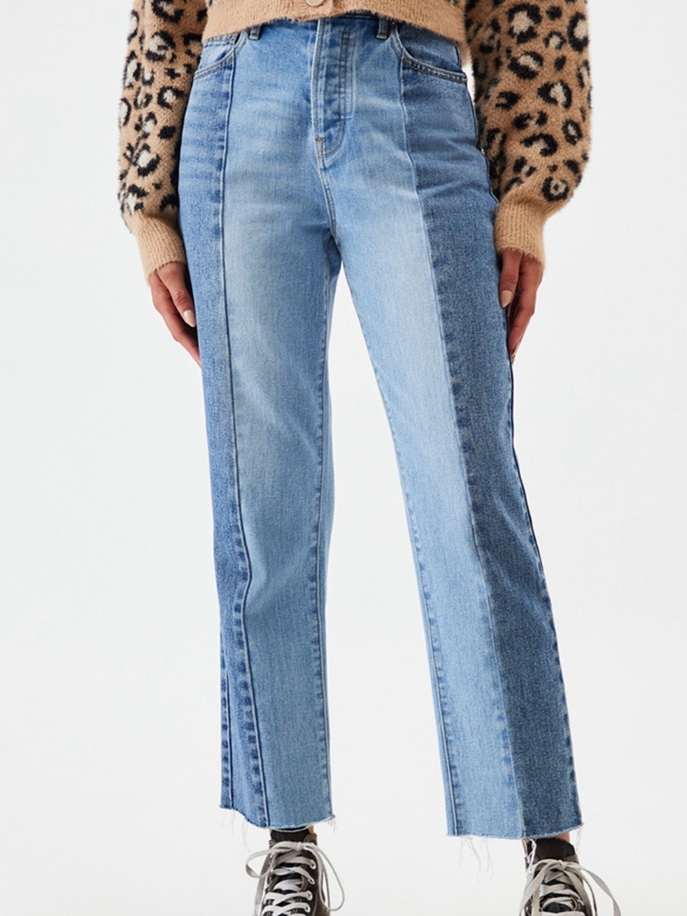PacSun Two-Tone Blue Straight Leg Jeans